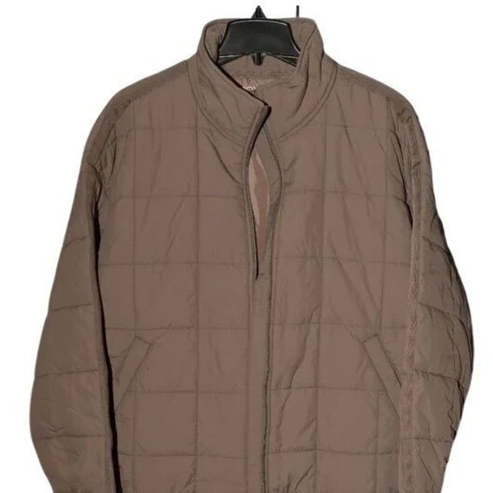 NWT Roxy Womens Brown Grid Quilted Puffer Jacket Full Zip SZ XS - Picture 4 of 5
